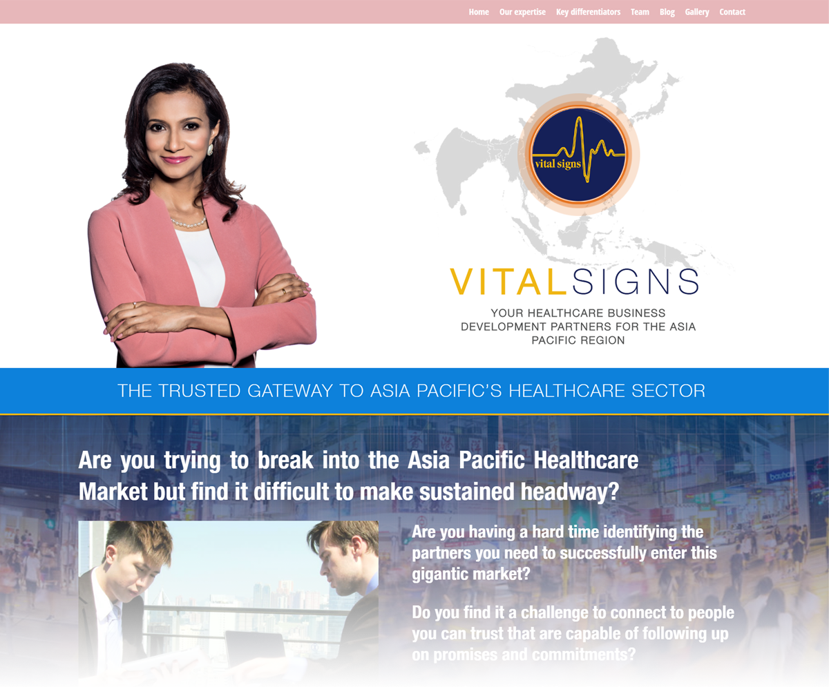 Vital Sings Homepage Developed