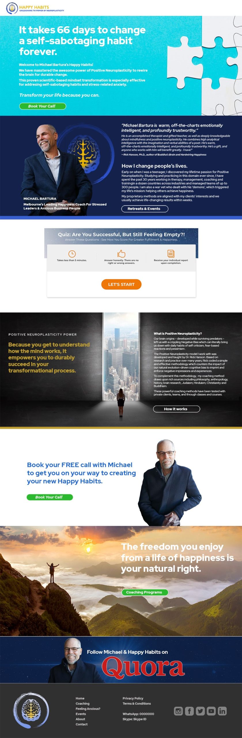 IR DFY Michael Bartura Homepage Design